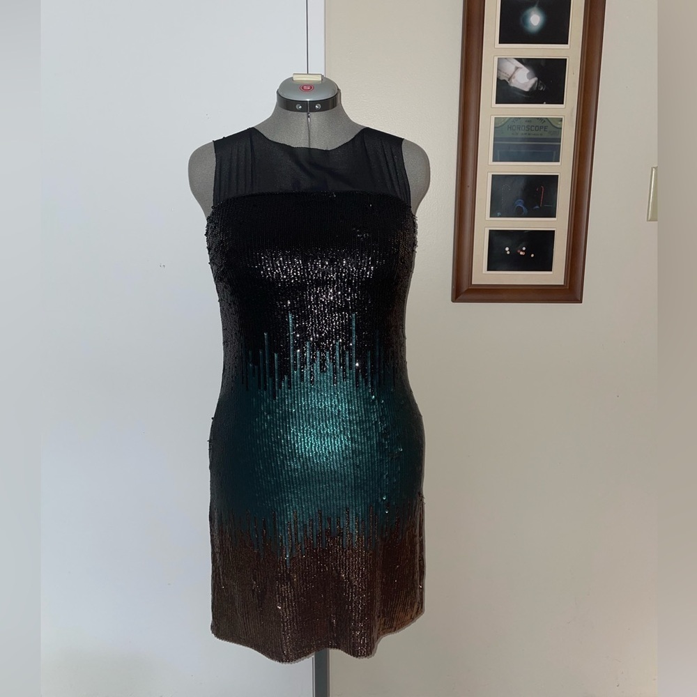 Cocktail dress sequin with slip *flawed second-hand condition​
